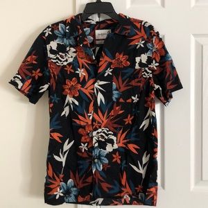 Flower button up shirt